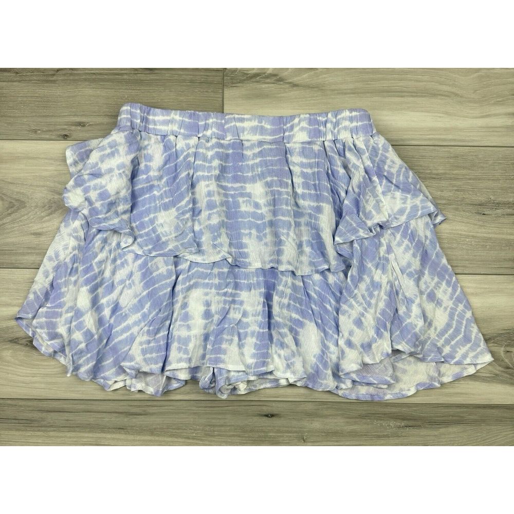 Majorelle Isabelle‎ Tie Dye Ruffle Mini Skirt Skort Sz M - Picture 6 of 9
